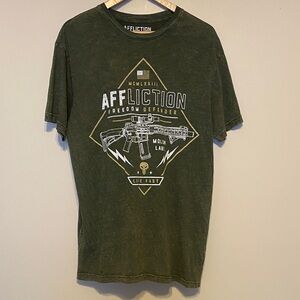 Affliction Men's Dark Green Freedom Defender Tee